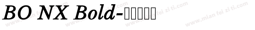 BO NX Bold字体转换